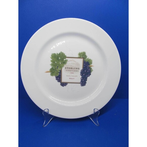Wedgwood Grand Gourmet Vintage Collection 9 7/8" Sterling Vineyards Merlot Plate - Picture 7 of 7